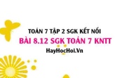 Bài 8.12 SGK Toán 7 Tập 2 Kết nối tri thức
